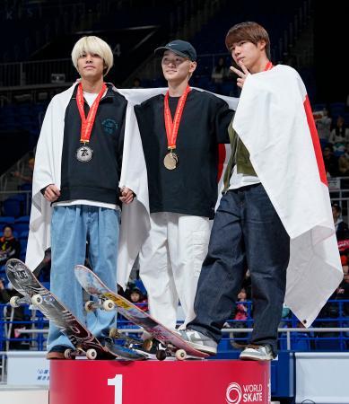 白井初Ｖ、女子は１７歳織田 五輪予選の世界スケボー