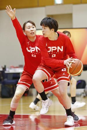 バスケ女子、五輪予選へ合宿公開 高田、林ら軽快な動き