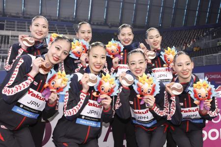 世界水泳、ＡＳチームで日本は銅 日本勢メダル第１号