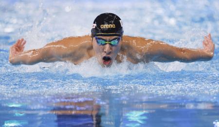 バタフライ、本多灯が決勝進出 男子２００ｍ、世界水泳