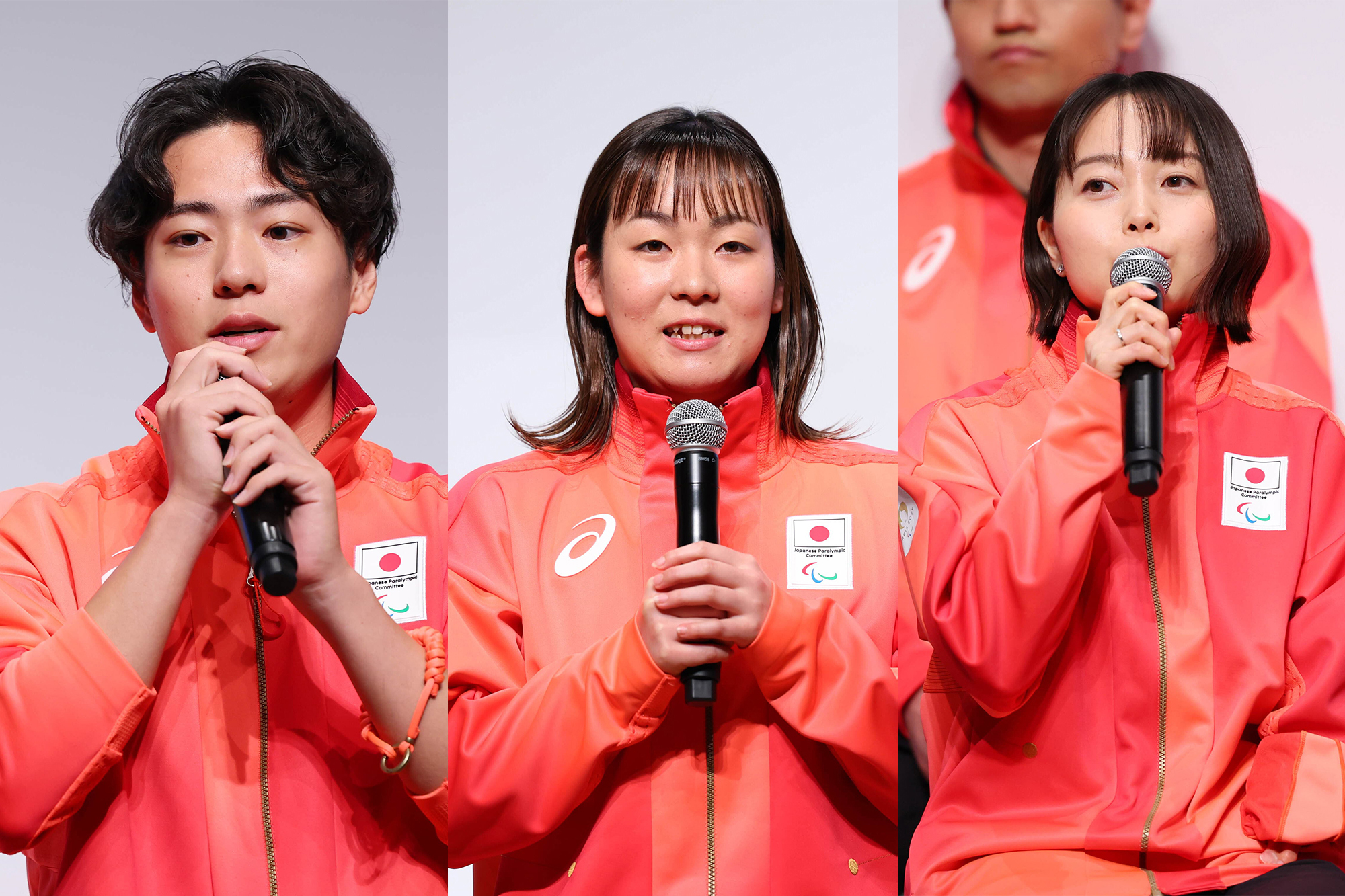 左から田巻佑真選手、木下あいら選手、西田杏選手（写真：アフロスポーツ）