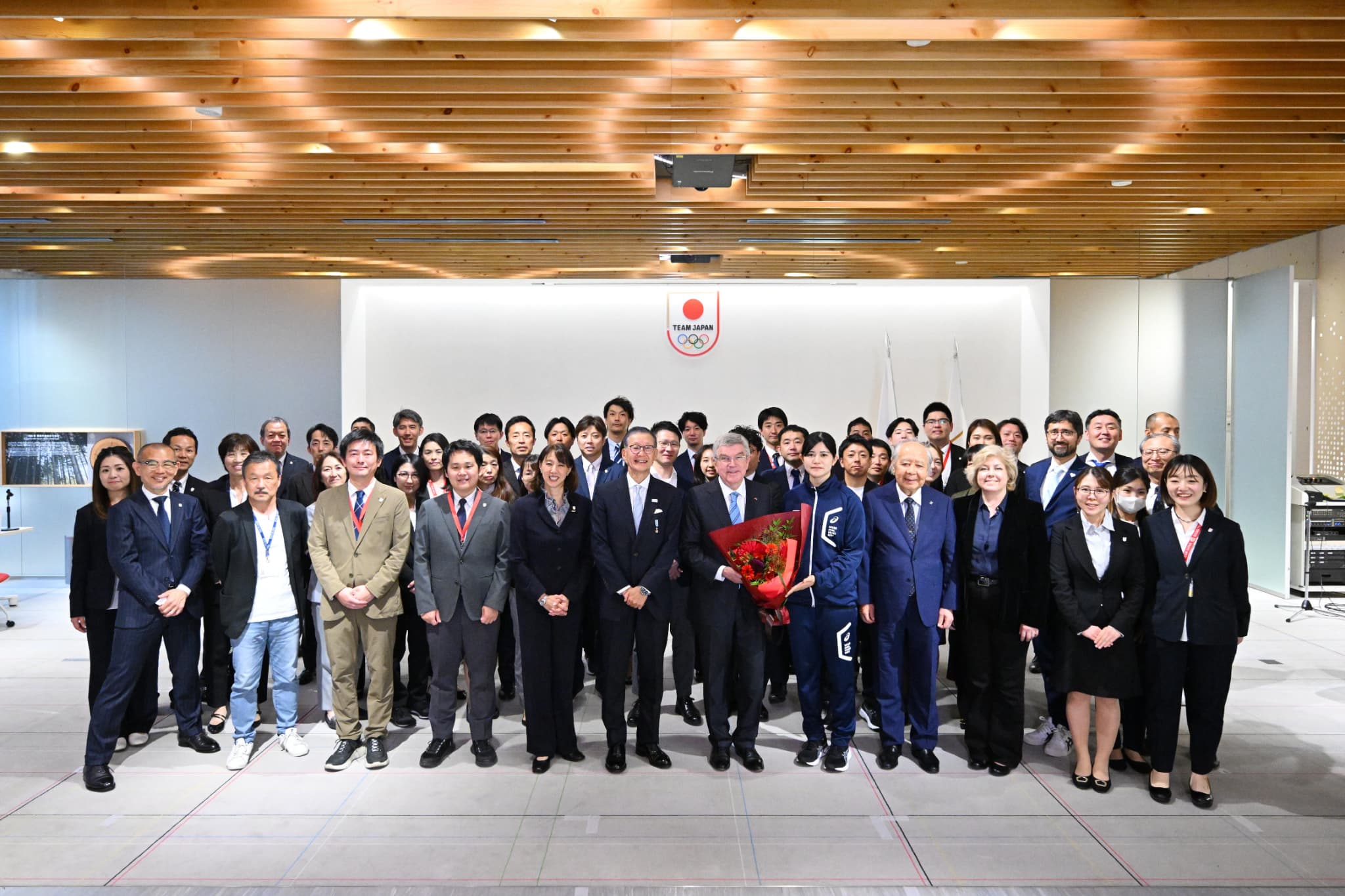 トーマス・バッハIOC会長がJOCを訪問（写真：MATSUO.K/AFLO SPORT/JOC）