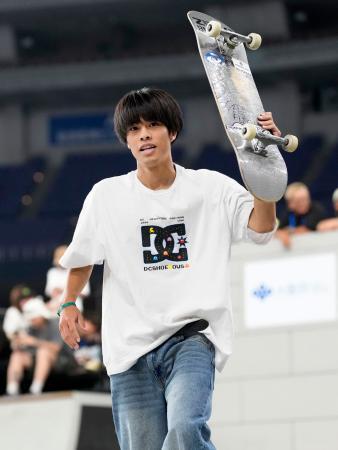 スケートボード男子ストリートで優勝した根附海龍＝京セラドーム