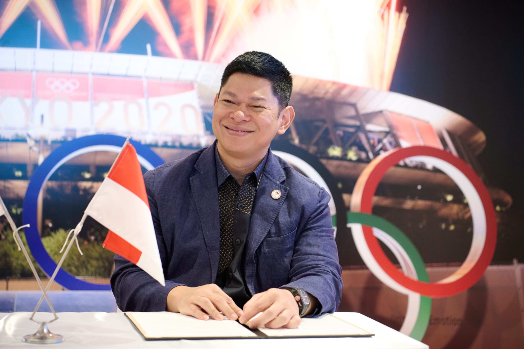 ラジャ・サプタ・オクトハリ会長（写真：アフロスポーツ）