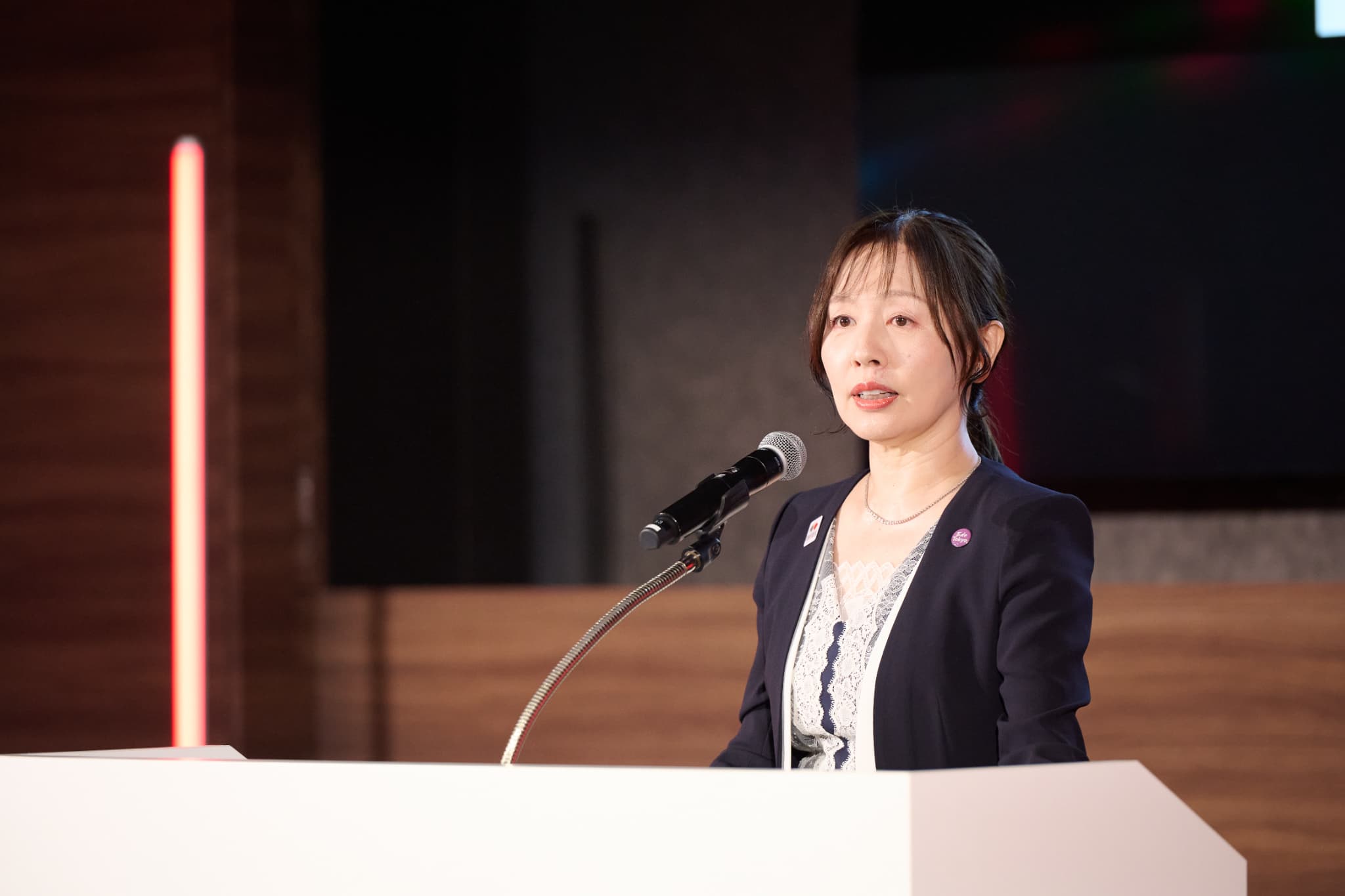 女性活躍の取り組みについて講演を行った松本明子東京都副知事（写真：アフロスポーツ）
