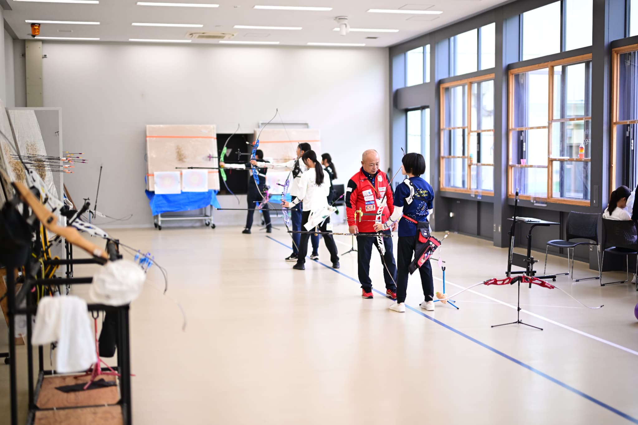 アーチェリーの練習風景(写真:アフロスポーツ)