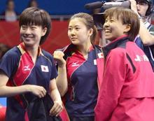 日本、米国に快勝し８強 卓球・３日 