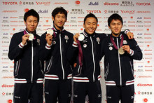 【メダリスト会見】フェンシング男子フルーレ団体「基幹種目になるためのスタートのメダル」