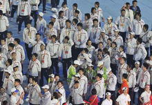広州アジア大会が閉幕、383名が閉会式に参加