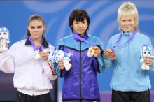 【ユースオリンピック】レスリング女子フリースタイル46kg級で宮原優選手が金メダルを獲得