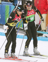 バイアスロン 目黒香苗選手・田中珠美選手