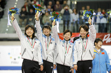 【スケート・ショートトラック】女子3,000mリレー、日本チームが銀メダル獲得！