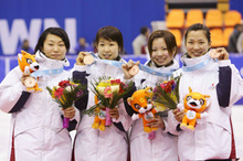 【スケート・ショートトラック】女子3,000mリレー、日本チームが銅メダルを獲得！