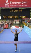 【ユースオリンピック】トライアスロン女子で佐藤優香選手が大会第一号の金メダルを獲得！