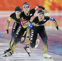 女子団体の日本は４位 スピードスケート・２２日
