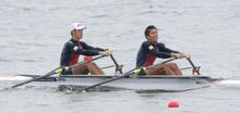 須田、大元組が金メダル アジア大会ボート