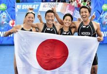 ア大会、競泳渡部が日本新で銀 トライアスロン団体がＶ