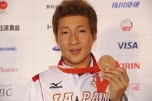 【自転車】ケイリンで、初のメダルを獲得した永井清史選手が記者会見
