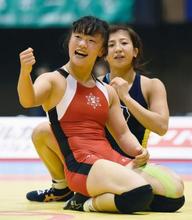 レスリング女子、登坂が３連覇 全日本選手権