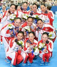 シンクロ日本は銅メダル 世界選手権第９日