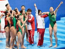 シンクロ日本は銅メダル 世界選手権第９日