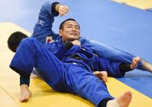 柔道の海老沼、松本らが現地練習 世界選手権、緊迫ムードも