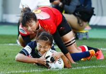 ラグビー７人制女子、日本３連勝 リオ五輪出場に前進