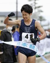 ２０キロ競歩、松永初の五輪代表 全日本能美大会で優勝