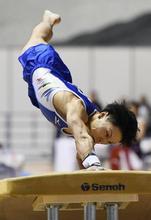 体操男子、佐藤が跳馬でトップ 全日本・種目別トライアル