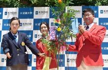 アーチェリー古川、五輪へ抱負 川中らと母校近大で壮行会