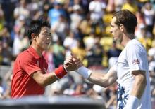 錦織、準決勝敗れ３決へ テニス・１３日