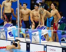 日本が男子メドレーリレー５位 競泳・１３日