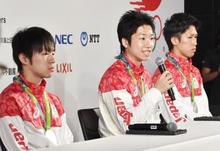 卓球・水谷「やっと結果出せた」 団体銀の日本代表が会見