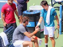 錦織が全米ＯＰ会場で初練習 五輪銀デルポトロと汗流す