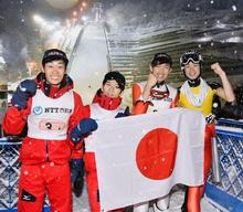 日本が団体金メダル ジャンプ（２５日）