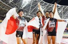 世界陸上、リレー日本は銅メダル ボルト、脚を痛めて棄権