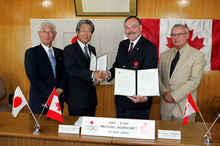 カナダオリンピック委員会とパートナーシップ協定締結