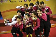 バドミントン、日本女子が優勝 アジア団体、中国を３―０で破る