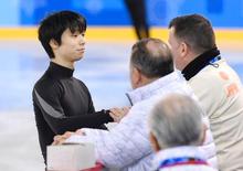 羽生選手、初練習で３回転半成功 江陵の会場で約１５分調整