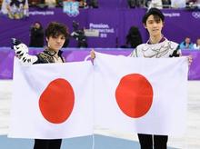 羽生結弦、６６年ぶり２連覇 宇野も銀メダル、平昌五輪