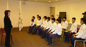 Departure ceremony (Narita airport)